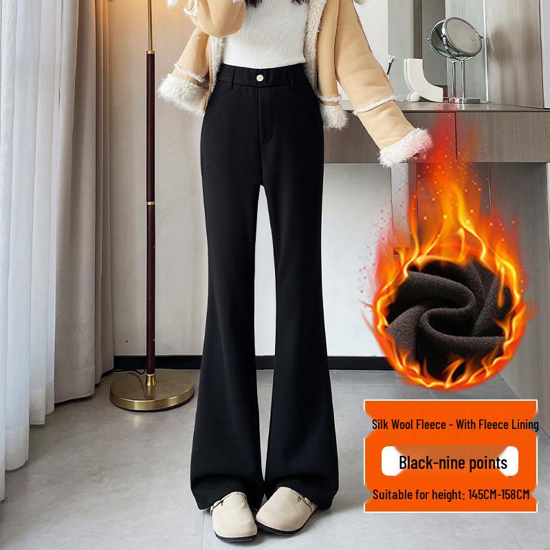 

Women s Plus Size Woolen Bell Bottom Pants – 2025 Autumn/Winter, Warm with Silk Velvet High-End Feel. 6XL