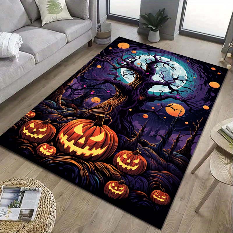 Halloween Gothic Pumpkin Print Carpet Large Area Rugs Living Room Decoration Bedside Floor Mat Sofa Table Mat Gift Decor
