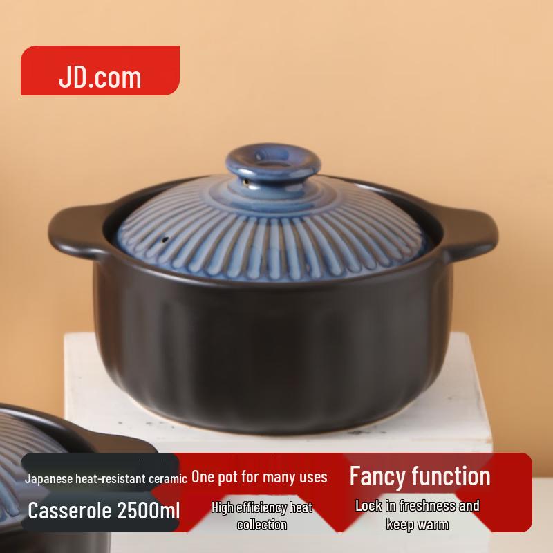 JD Zhizao Japanese Style Ceramic Clay Pot 2.5L