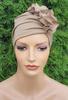 Luba Nude Turban Fashionable Ruffled Cap Without Pattern Even After Chemotherapy