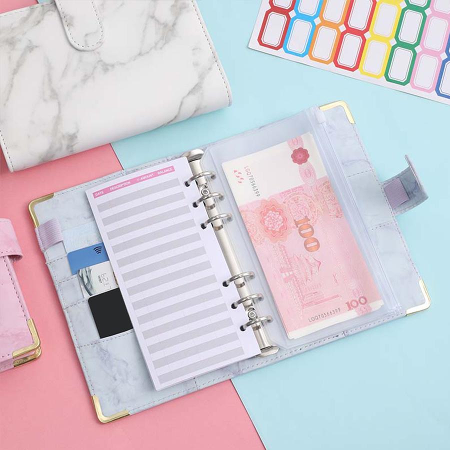 A6 Multi colored Loose leaf Notebook, Detachable Savings Book, Popular for School Students' Learning and Education