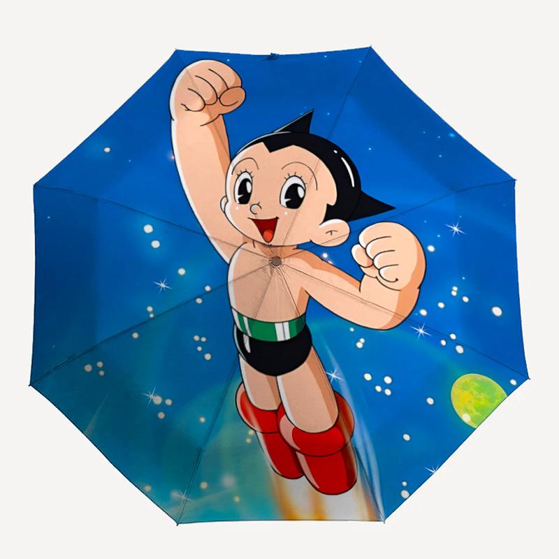 

1PC Astro Boy Spaceship Auto Open/Close Cute Umbrella Sturdy Iron Frame, Compact Travel Umbrella - Perfect Gift a0829107