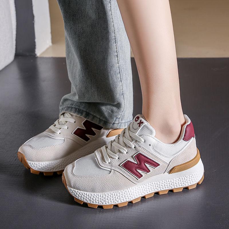 Dad Schuhe Damen Sommer und Herbst Höhenzunahme 2025 Mesh atmungsaktiv vielseitig ins super fire lässige Plateau-Sportschuhe