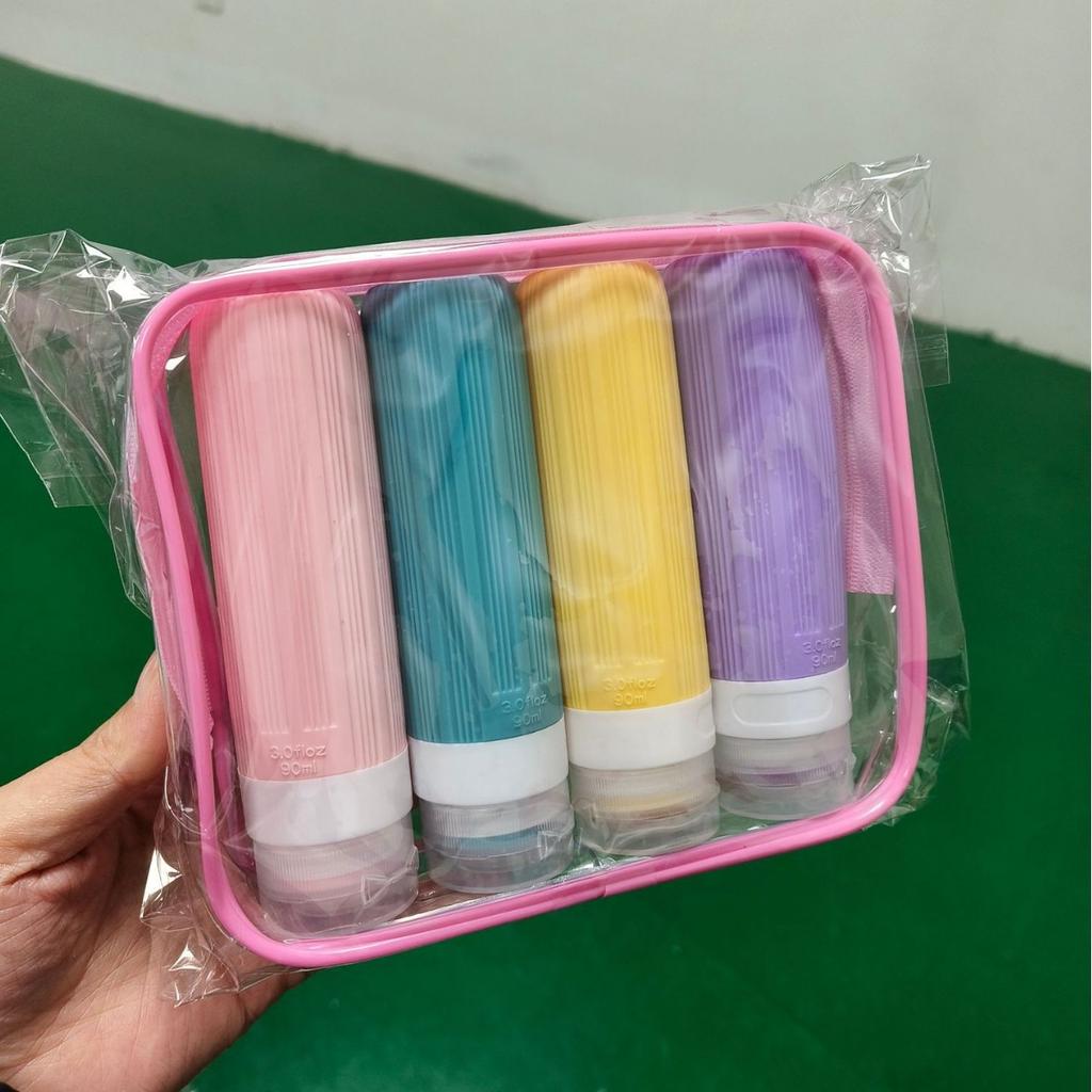 Portable Silicone Refillable Bottles Travel Toiletry Dispenser Containers Leak Proof Storage Jars For Business Trip Travel