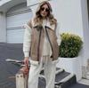 Cappotto gilet giacca in pile senza maniche con cuciture integrate in pelliccia calda da donna autunno inverno