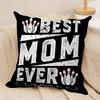 Best Mom Ever Cushion Cover Soft Plush Fabric DoubleSided Printed Cushion Covers for All Seasons Modern Home Decor