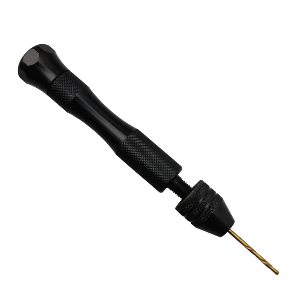 Mini Micro Aluminum Alloy Hand Drill With Keyless Chuck Manual Drilling D
