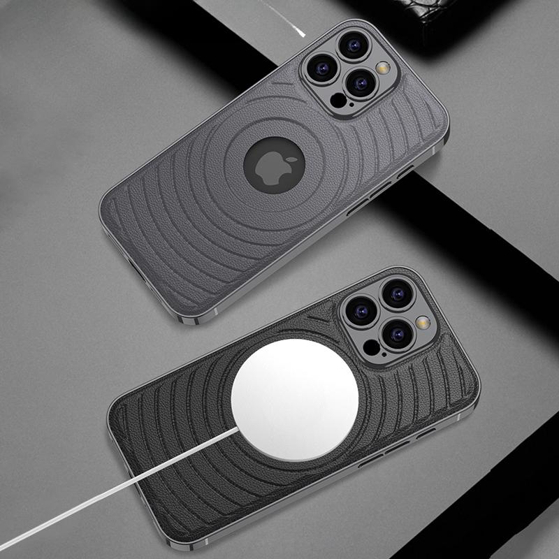 For IPhone 16 Electroplated Magnetic Phone Case for IPhone 16 Plus 16 Pro Max Leather Shockproof Protective Cover