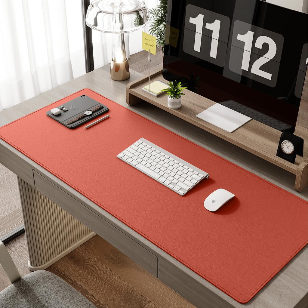 Super Easy-to-use Gaming Mouse Pad, Extra-large Office Desk Mat, Computer Keyboard Edge-locking Waterproof Leather Desk Mat