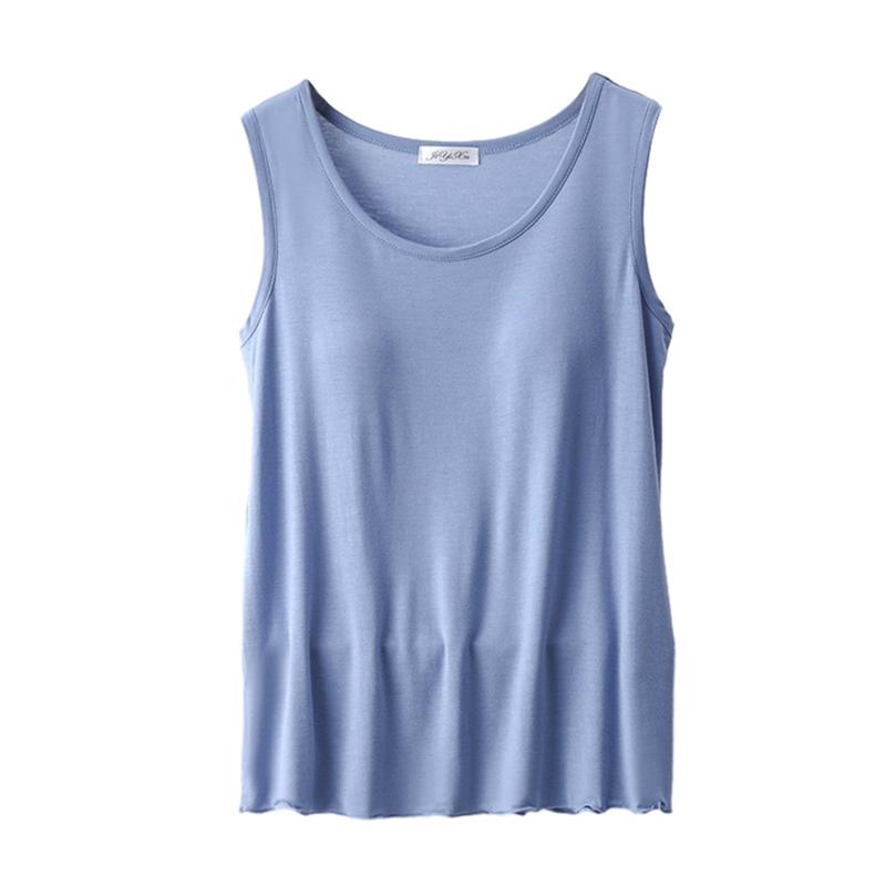 

Women Solid Color Camisole with Chest Pad 3XL