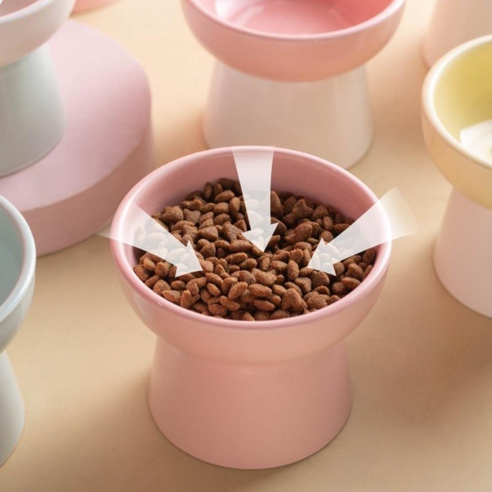 Ceramic Cat Elevated Bowl High Foot Pet Feeding Dishes Nordic Style Dog Food Water Feeders  Kitten