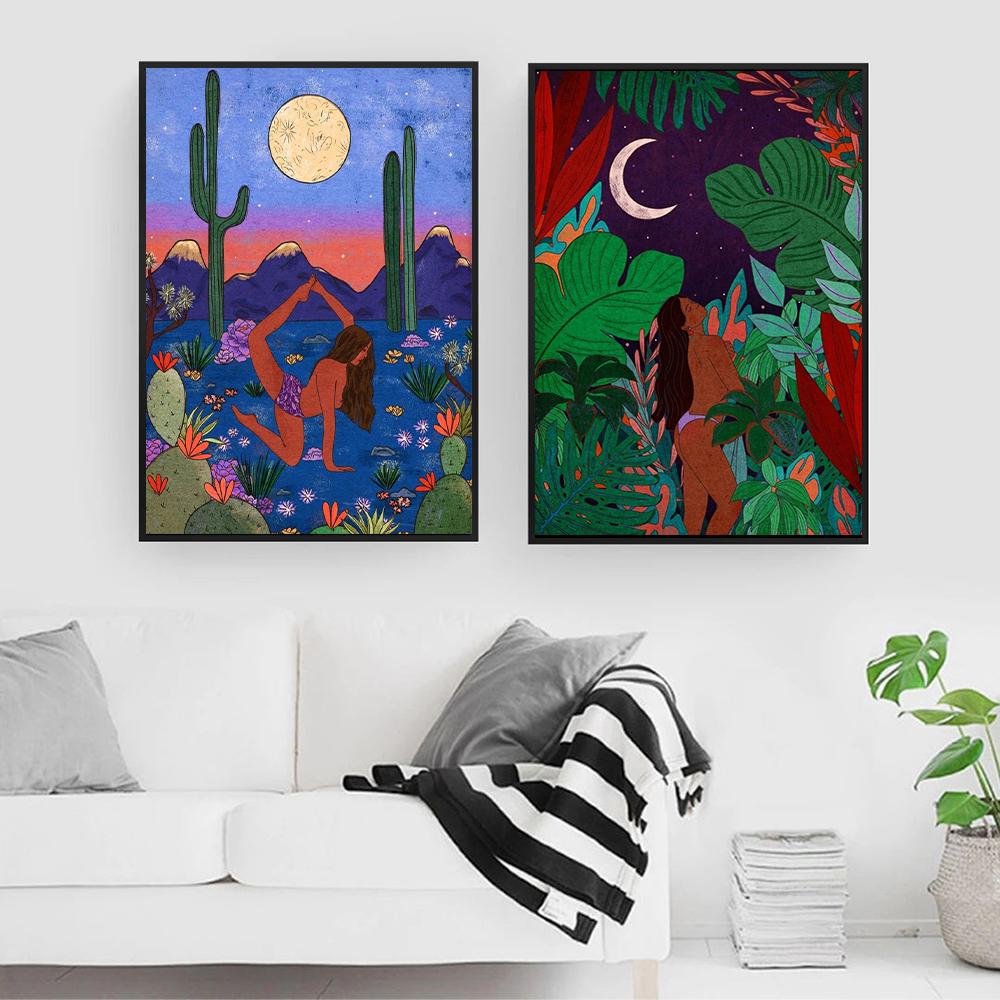 

Пустыня Йога Солнце Спортивные плакаты Абстрактные стены Искусство Холст Принты Бодибилдинг Живопись Современные декоративные картины для тренажерного зала Домашняя комната