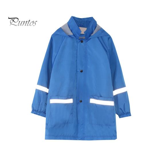 

Детский дождевик, водонепроницаемая ветровка с капюшоном и карманами, однобортная, с длинными рукавами, свободная куртка-дождевик для кемпинга и пешего туризма 110cm синий