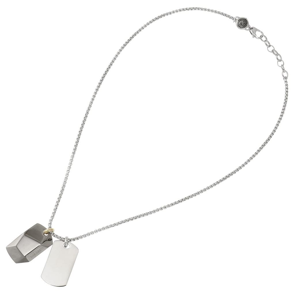 DIESEL Double Plate Dog Tag Necklace Pendant DX1143040 [Diesel] [Item]
