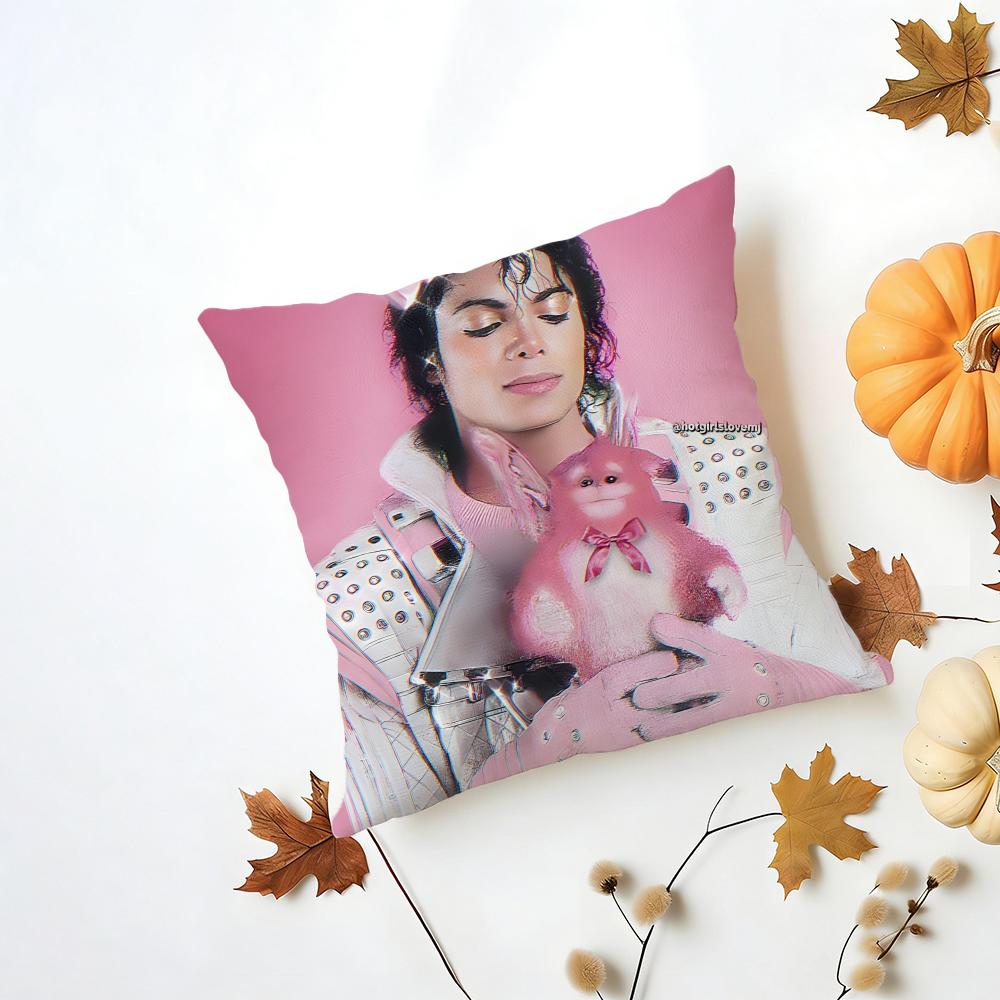 Michael Jackson Kissenbezug Waschbar Leinen Kissenbezug Weich für Tägliches Sofa Bett Wohnzimmer Dekoration