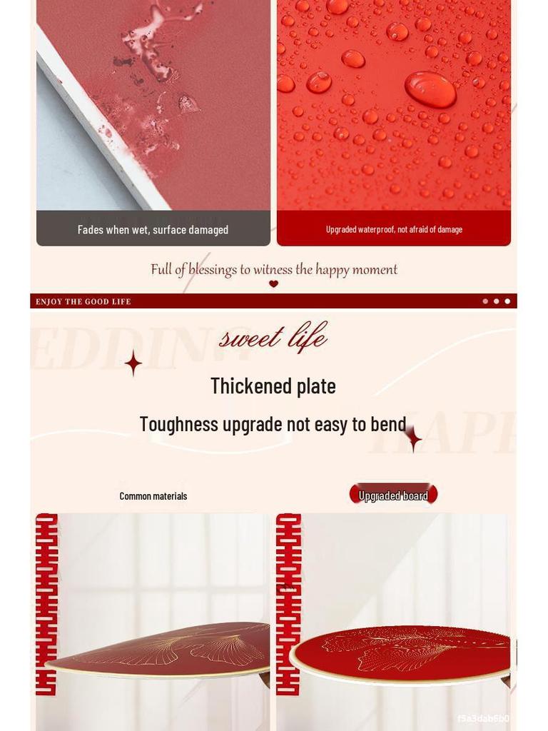 Pink Wedding Room Décor Set: Bride's Bedroom Double Happiness KT Board Bed Head Wall Décor