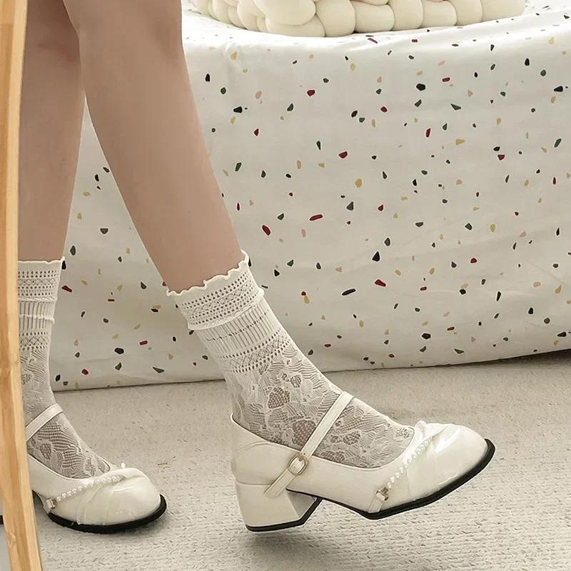 Fashion French Butterfly Knot Mary Jane Shoes Women's Summer New Style Gentle Personality up Court Single Shoes Soft Pure Color