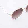 Alloaiweeo [Air Titanium] Al2503 2424G Air Titanium Hexagon Rose Gold Sunglasses