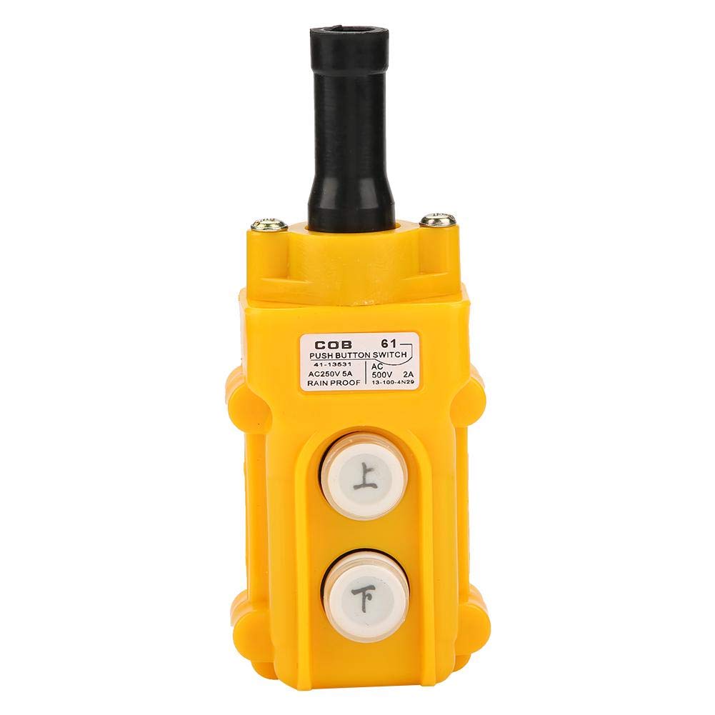 Crane Hoist Control, Crane Chain Hoist Push Button Switch Lifting Pendant Rainproof Controller