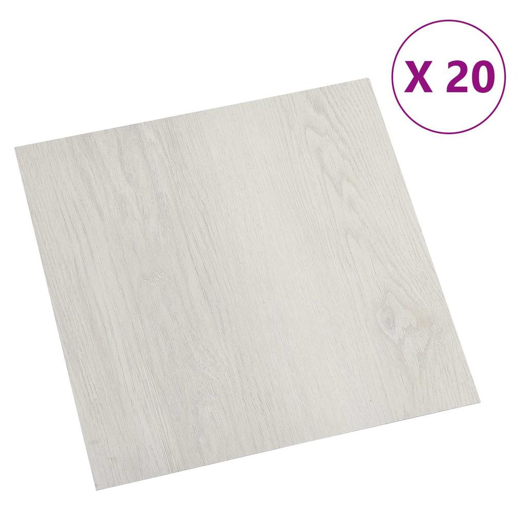 Self Adhesive Floor Planks Light Beige 30.5 X 30.5 Cm 20 Pcs.