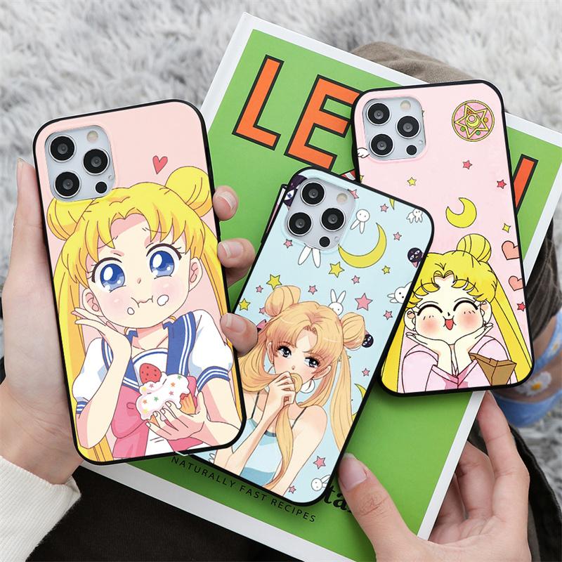 

Мягкий чехол «Сейлор Мун» для iPhone 12 11 Pro Max XR 7 X Samsung A52 A32 A50 A51 S21 A12 A71 A72 Huawei P30 Xiaomi Mi 11 Lite Redmi Note 10 8 9