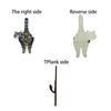 Wall Mounted Cat Butt Tail Key Rack Wooden Key Hanger Cat Shaped Wall Hook  Bathroom