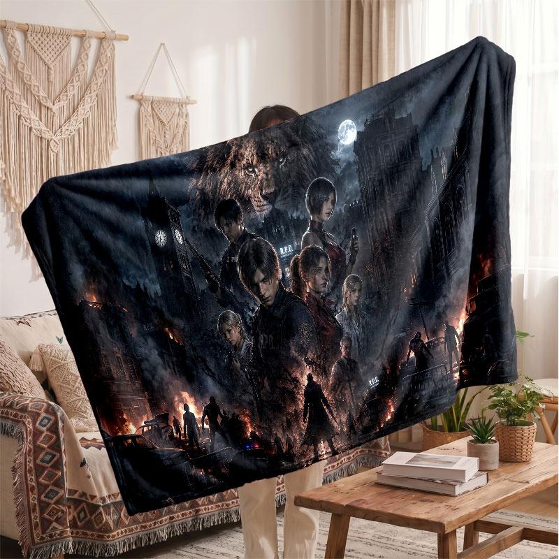 Warm Flannel BlanketResident Evil Soft Cozy Throw Blanket for Bedroom Couch