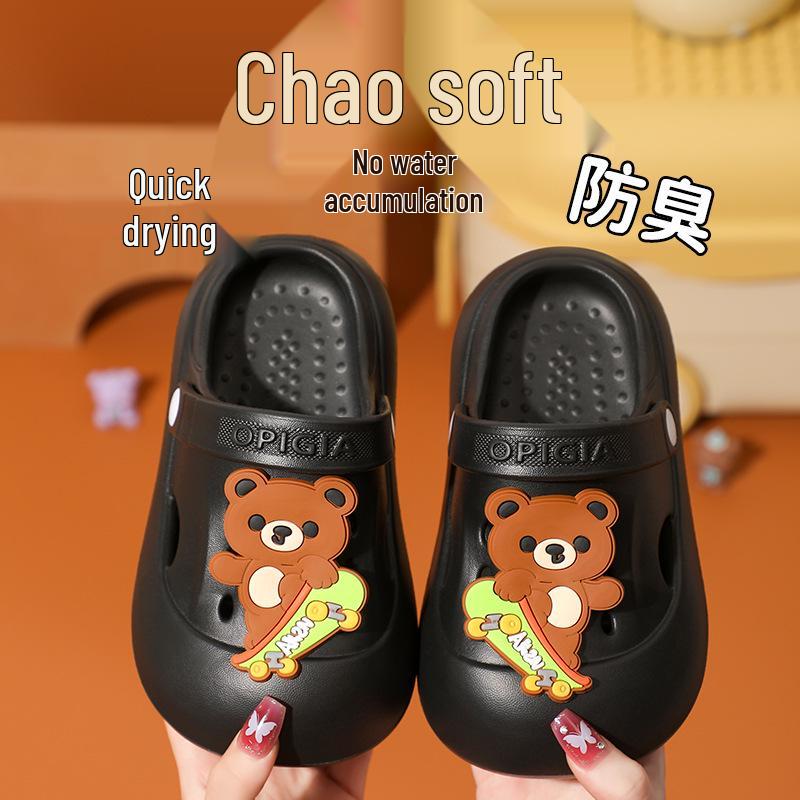 Sandales Sabots Antidérapantes en EVA pour Enfants, Semelle Épaisse, Port Extérieur, Convient aux Garçons et Filles d'Âge Moyen et Plus Âgés