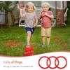 Meooeck 48 Pieces Plastic Ring Toss Rings 2.9 Inch Red Bottles Ring Toss Carnival Games for Adult Garden Backyard Outdoor Games