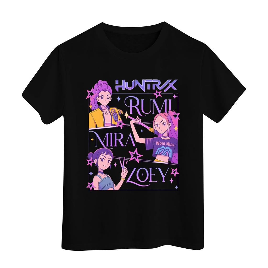 Boys Girls Round Neck Casual Printed Short-sleeved T-shirt Top