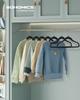 SONGMICSHOME Baby Hangers 50 Pack, Kids Hangers for Closet, 11.8 X 8.1 Inches, Rose Gold 360° Swivel Hooks, Space-Saving