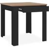 Table OSLO - Rectangular - 4 People - 80 X 77 X 80 Cm - Black / Artisan Oak