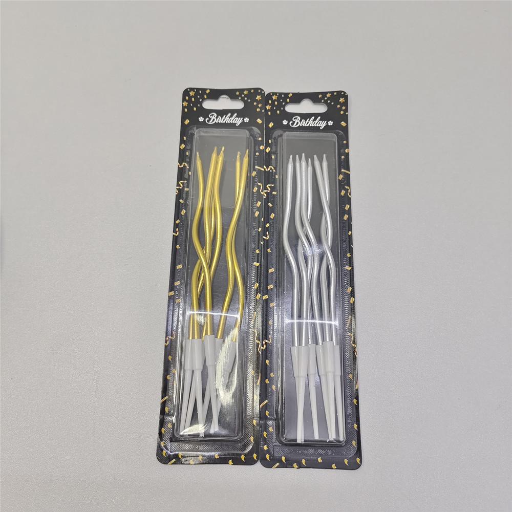 6/12 /36/72pcs/20setBirthday Candles Spiral Cake Candles  Long Thin Cake Candles For Wedding Party And Cake Decoration