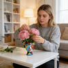 Abstract Face Flower Pot, Colorful, Uniquely Shaped, With Drainage Holes, Handmade Resin Vase, Modern Home Décor.