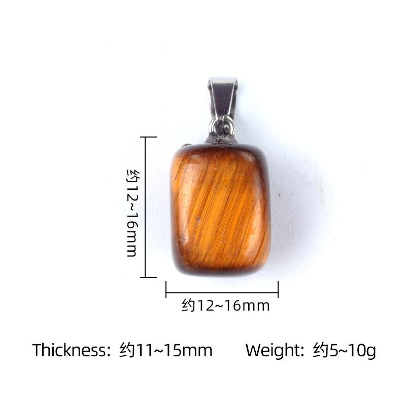 5 sztuk/zestaw Mix-Color Naturalny kamień Kryształ Nieregularny Mały Kwadrat Wisiorek Tygrysie Oko Kwarc Charms do Tworzenia Biżuterii DIY Naszyjnik Kolczyki