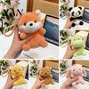Fluffy Bag Charm Pendant Cartoon Animal Doll Plush Keychain with Soft Keyring Lanyard Texture Stress Relief Table Companion Key Holder