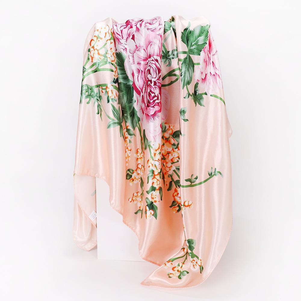 

Шелковый квадратный платок с принтом «кешью»: Модная атласная шаль 90 см для женщин 90x90cm