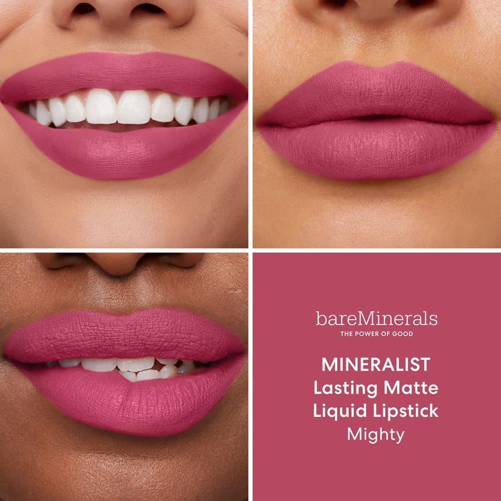 BareMinerals BareMinerals Mineralist Rouge à Lèvres Liquide Mat Mighty Un rose romantique - 3,5 ml