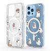 Cartoon Ghost Magnetic Transparent Full Coverage Case for iPhone 15/16/17 Pro Max