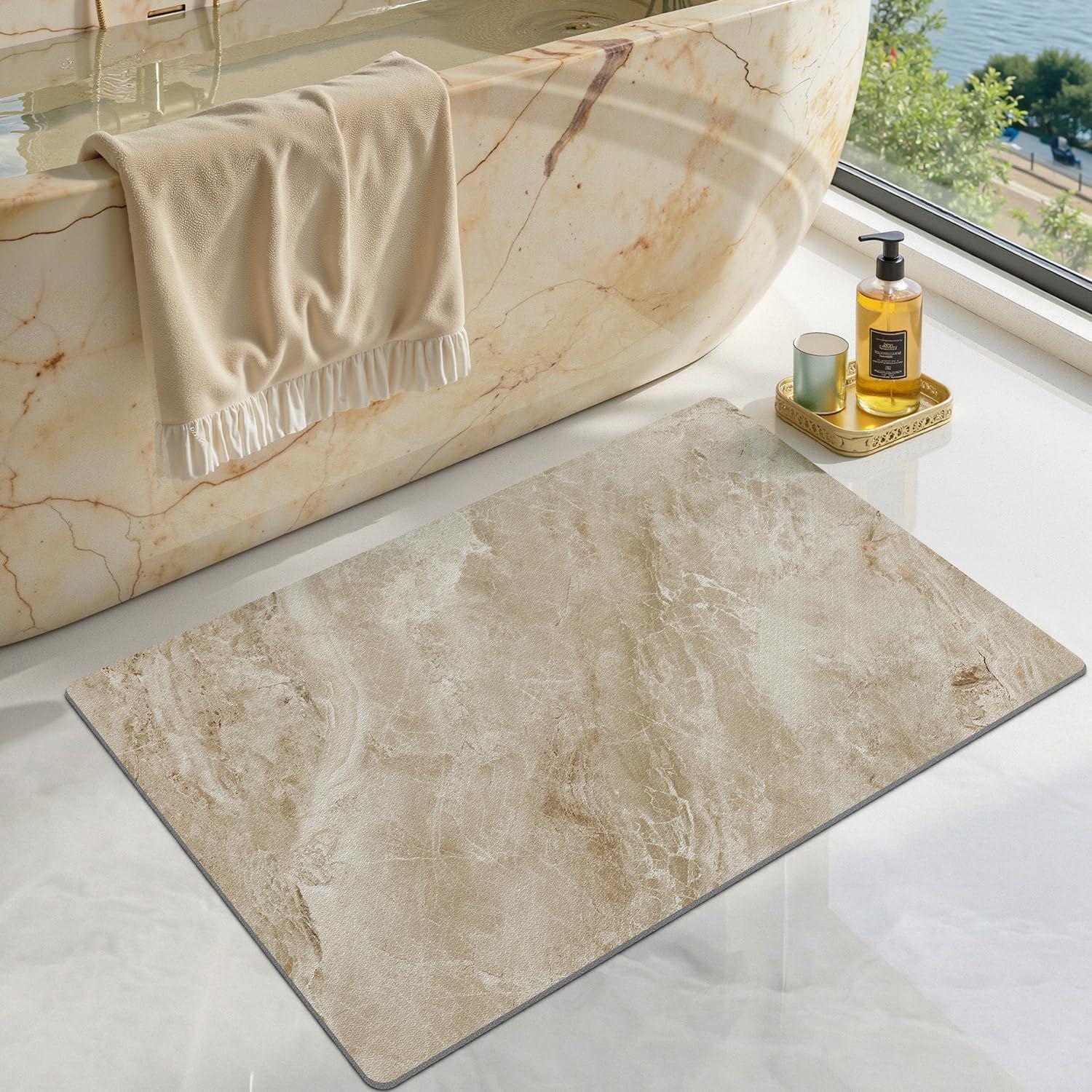 Nordic Style Quick-Dry Diatom Mud Bathroom Mat - Water-Absorbent & Anti-Slip 40*60cm New Diatom Mud