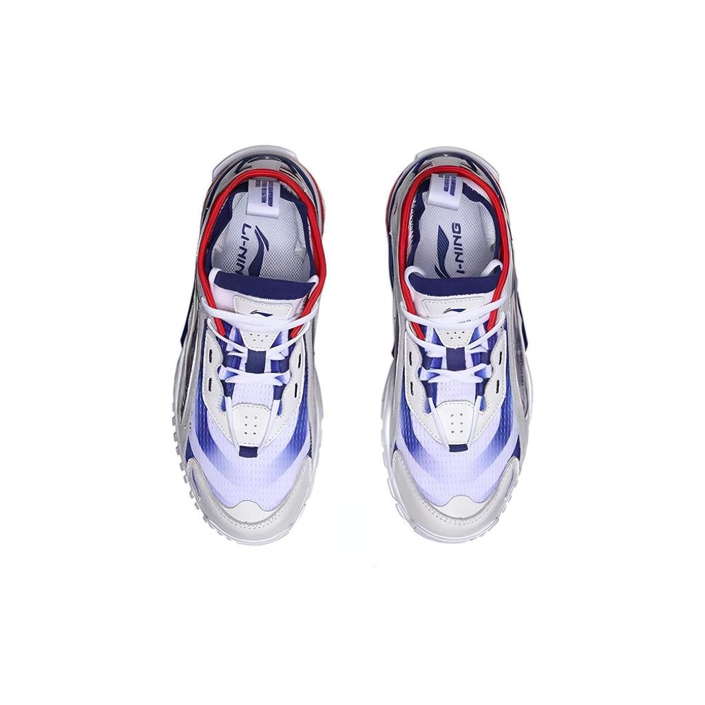 Li Ning Aurora Skywalker Paris Fashion Week Series Runway Style Non-Slip Lightweight Low-Top Casual Shoes Women Casual Shoes White Blue Red AGLN242-2