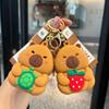 Cute Cartoon Capybara Silicone Coin Purse Keychain Portable Earphone Storage Bag Car Bag Accessories Pendant Children'S Gifts