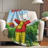 Cartoon Cute R Rupert B Bear Blanket For Sofa Office Bed Plane Travel Sleep Read Relax Camping Soft And Warm