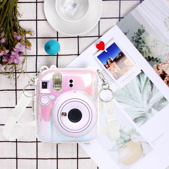 

Защитный чехол для камеры с гальваническим покрытием, прозрачный с регулируемым плечевым ремнем, сумка для камеры Polaroid Mini12