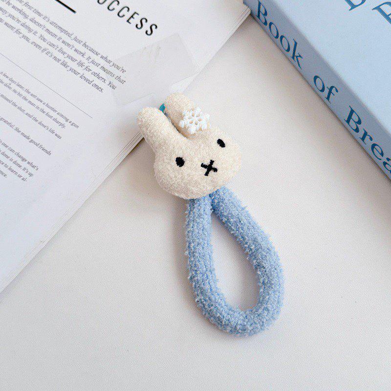 Miffy Rabbit Plush Phone Case Lanyard: Handheld Anti-lost Wrist Strap Keychain Pendant.