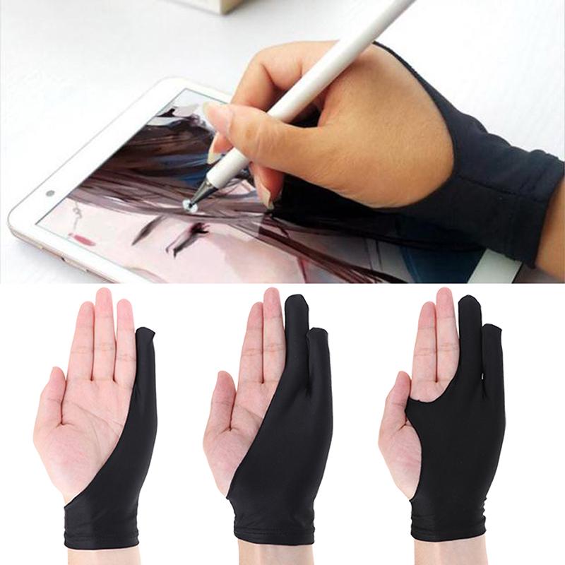 1Pc Two Finger Anti-Fouling Glove For Drawing & Pen Graphic Tablet Pad