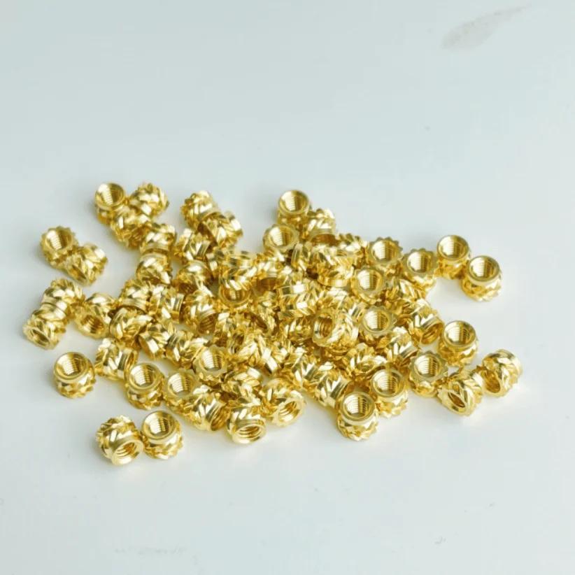 

100Pcs M345 Brass Insert Nuts - Heat Press Copper Nuts with Knurled Threads for 3D Printing, Laptop & Auto Plastic Shells M3 4 5