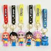 Adorable Cartoon-Style Silicone Keychains - Assortment Of Character Designs, Key Accessories For Bag Decoration, Perfect Gift For Cartoon Fans A