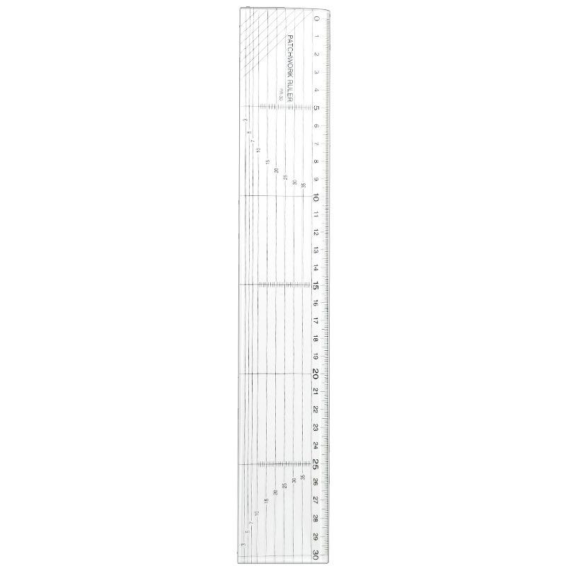 1PC Acrylic Quilting Ruler Clear Transparent Patchwork Ruler with Double-Colored Grid Lines for DIY Cutting and Crafts Sewing