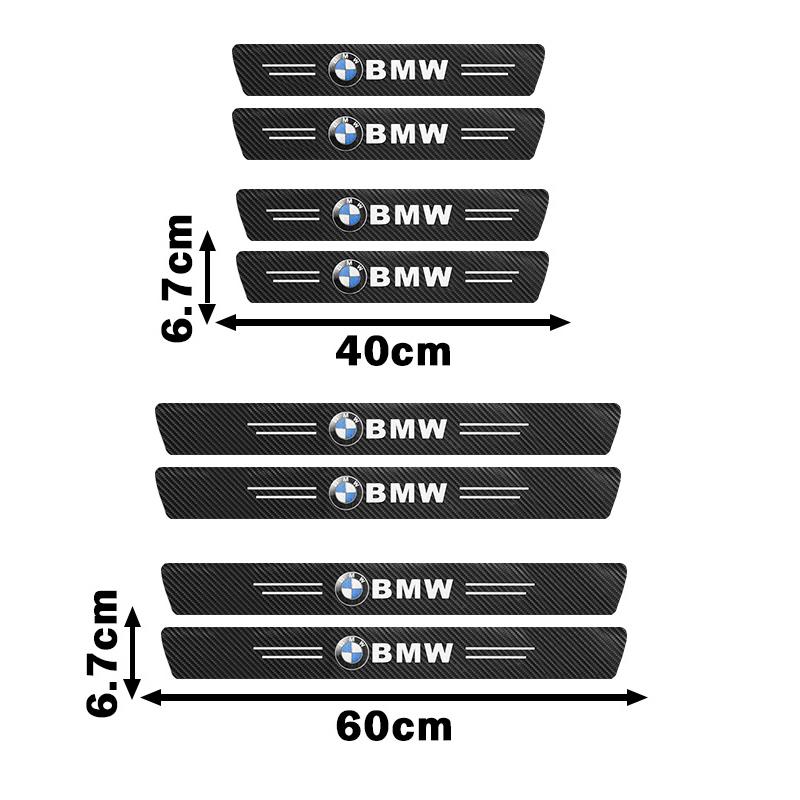 BLL1 Leather Car Door Decal Carbon Fiber Threshold Anti Scratch Sticker For BMW M Performance F30 F20 F10 F18 F06 M3 M5 F22 F01 X3 X4